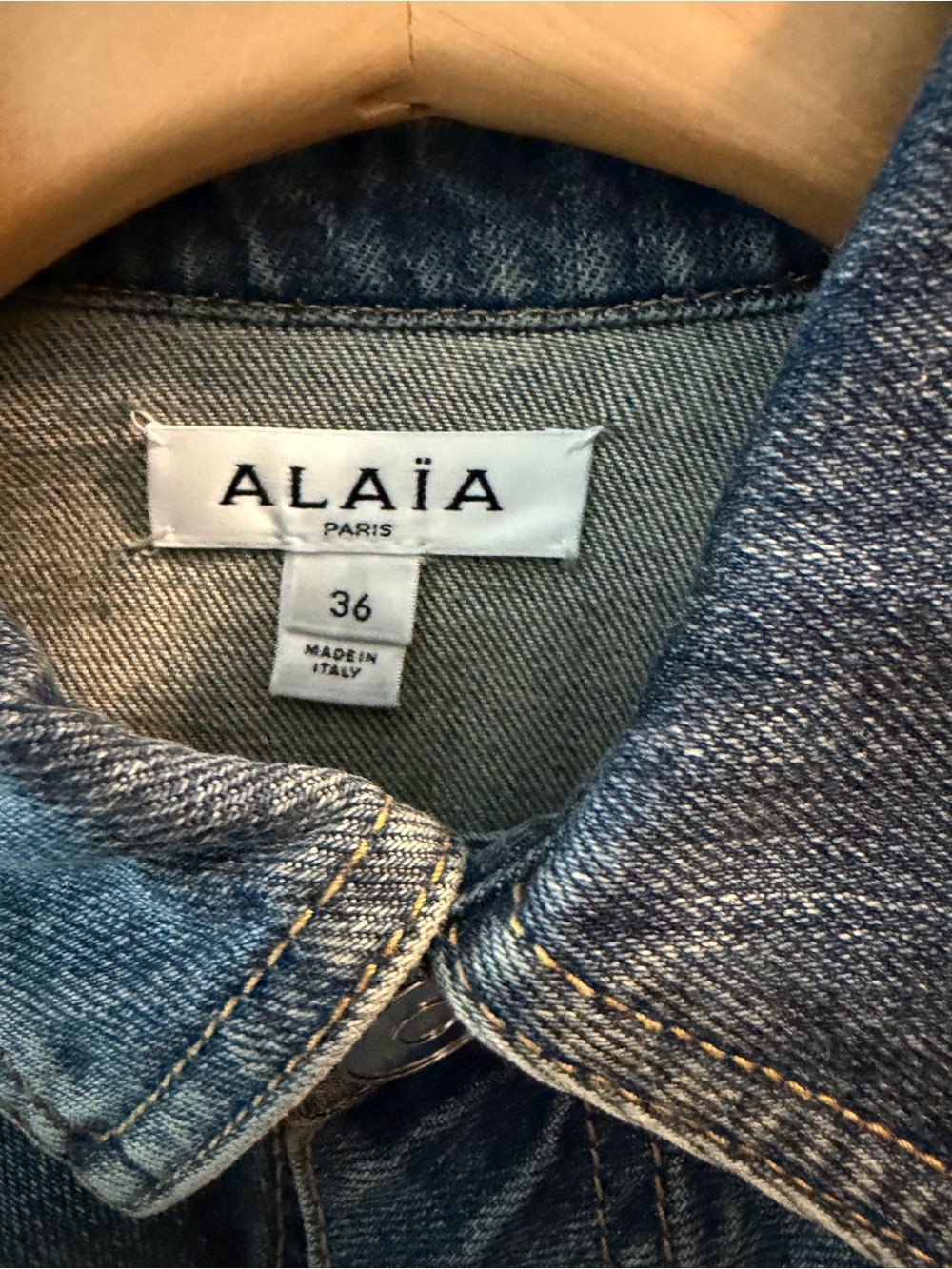 Alaïa Denim Bolero Style Jacket - Size 36 FR/4 US - Picture 5 of 11